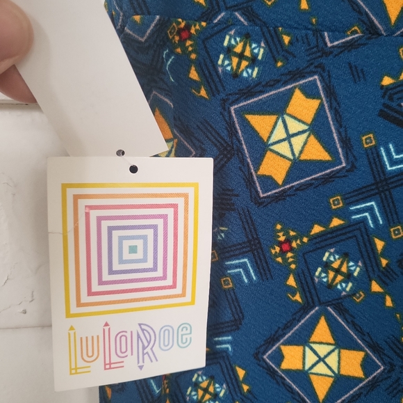 LuLaRoe Cassie Geometric & Striped Skirt / NWT / S - Picture 4 of 8
